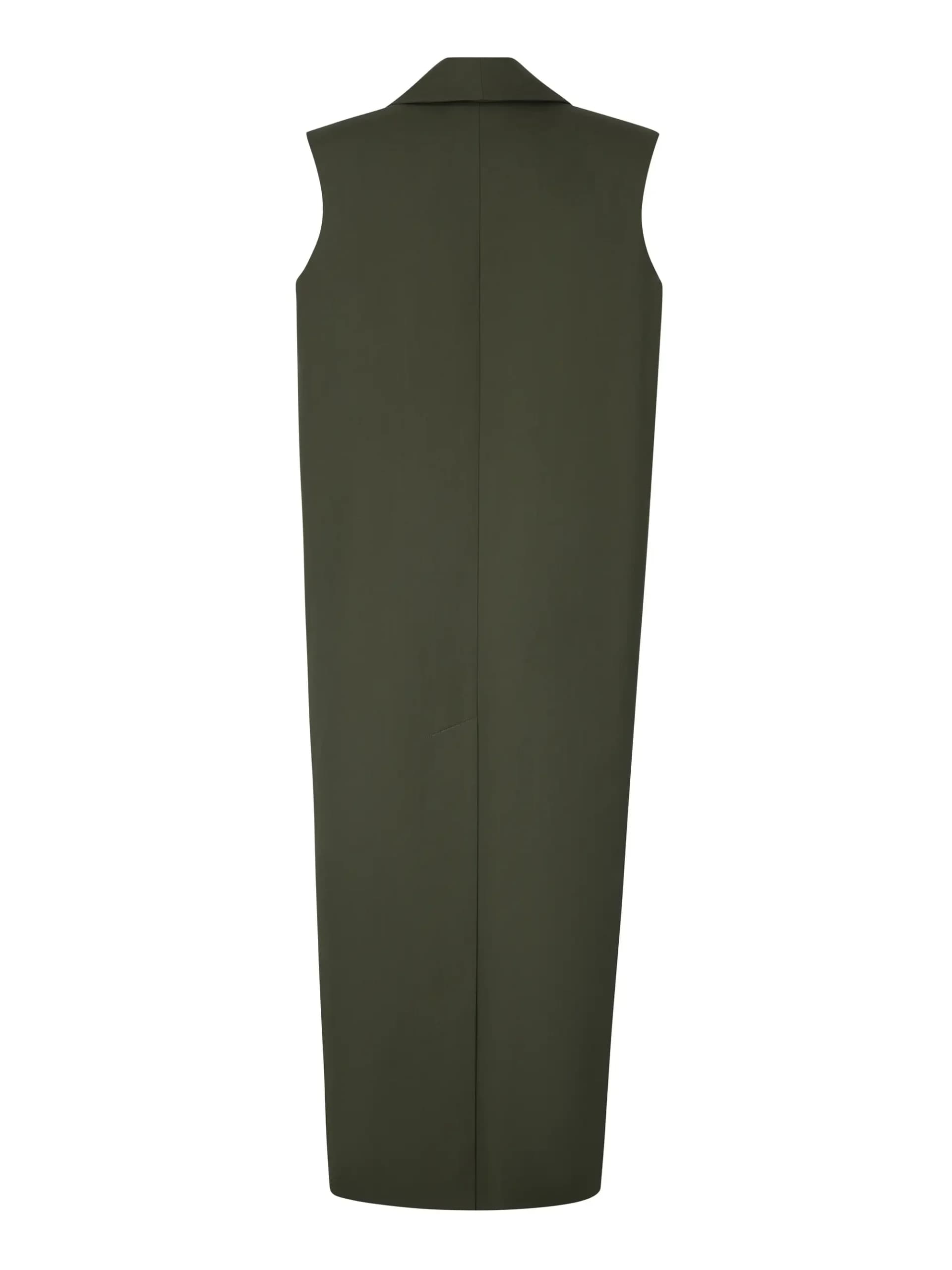 Жилет «Olive» макси с акцентной шалью