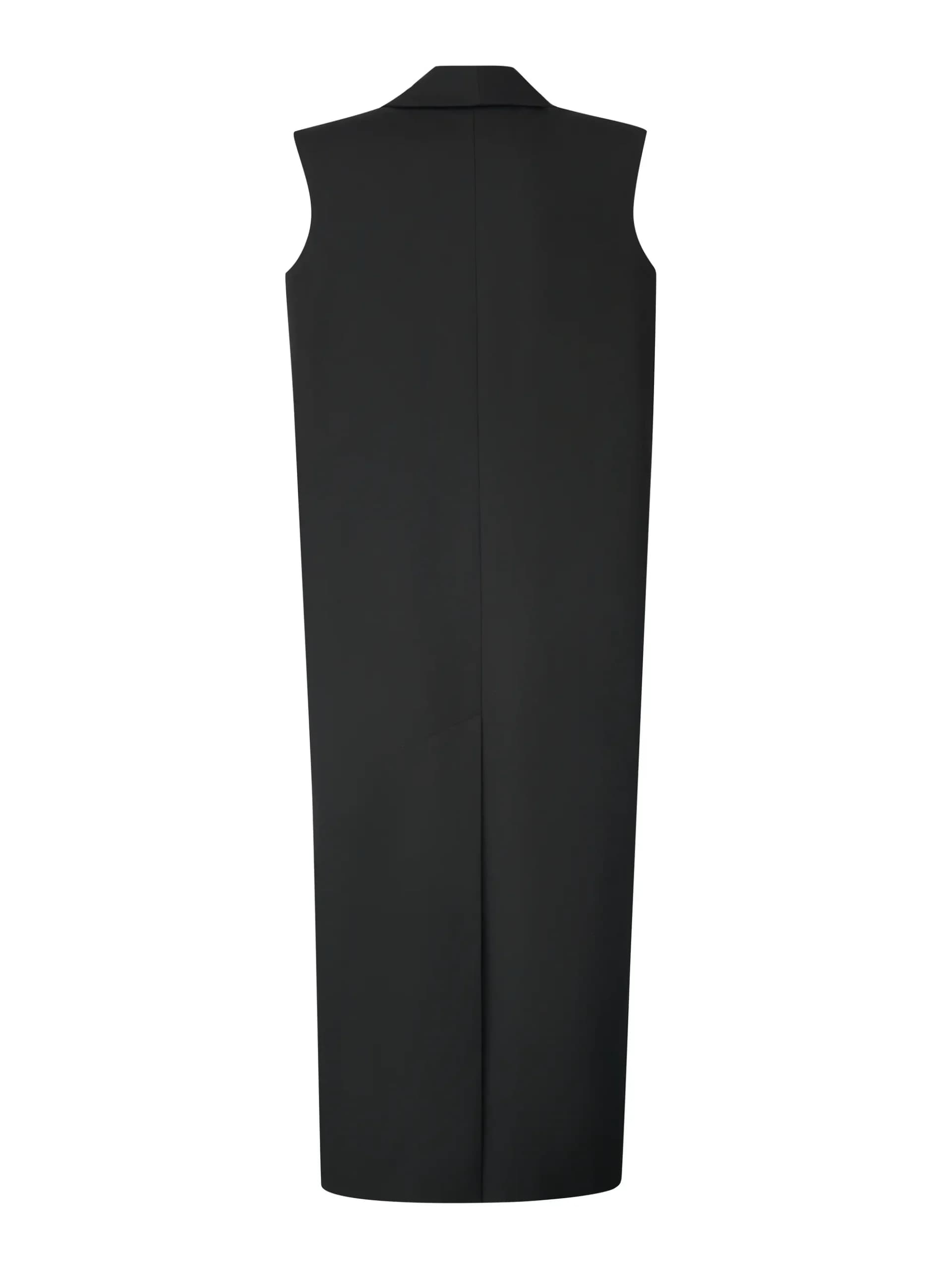 Жилет «Black Opium» макси с акцентной шалью